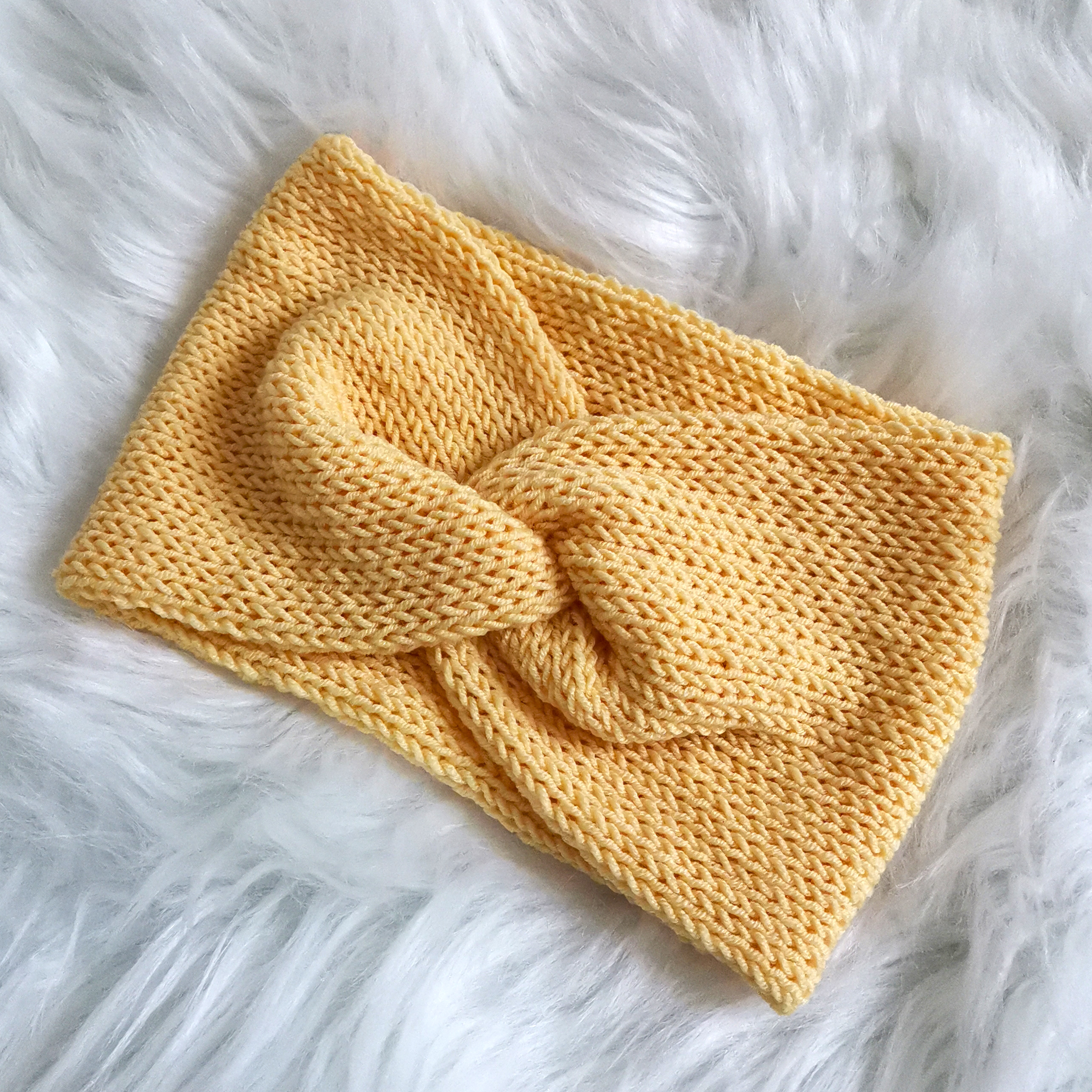 Bandeau mérinos jaune